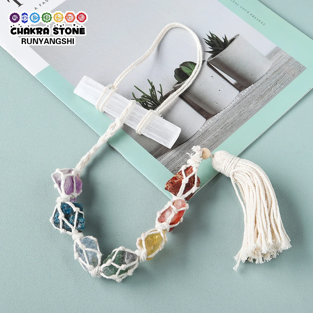 Natural 7chakra Crystal Raw Stone Selenite Colorful Car Hanging Healing Amethyst Handmade Tassel Wall Hanger Window Decor Gift
Natural 7chakra Crystal Raw Stone Selenite Colorful Car Hanging Healing Amethyst Handmade Tassel Wall Hanger Window Decor Gift