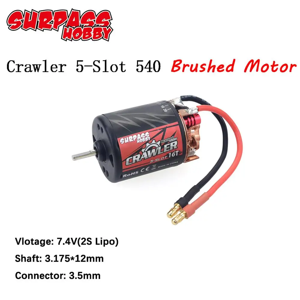 SURPASS HOBBY 5-Slot 540 Brushed motor 1/10 RC Crawler 11T 13T 16T 20T for HSP HPI tamiya Kyosho TRAXXAS Yokomo WLtoys rc car
SURPASS HOBBY 5-Slot 540 Brushed motor 1/10 RC Crawler 11T 13T 16T 20T for HSP HPI tamiya Kyosho TRAXXAS Yokomo WLtoys rc car