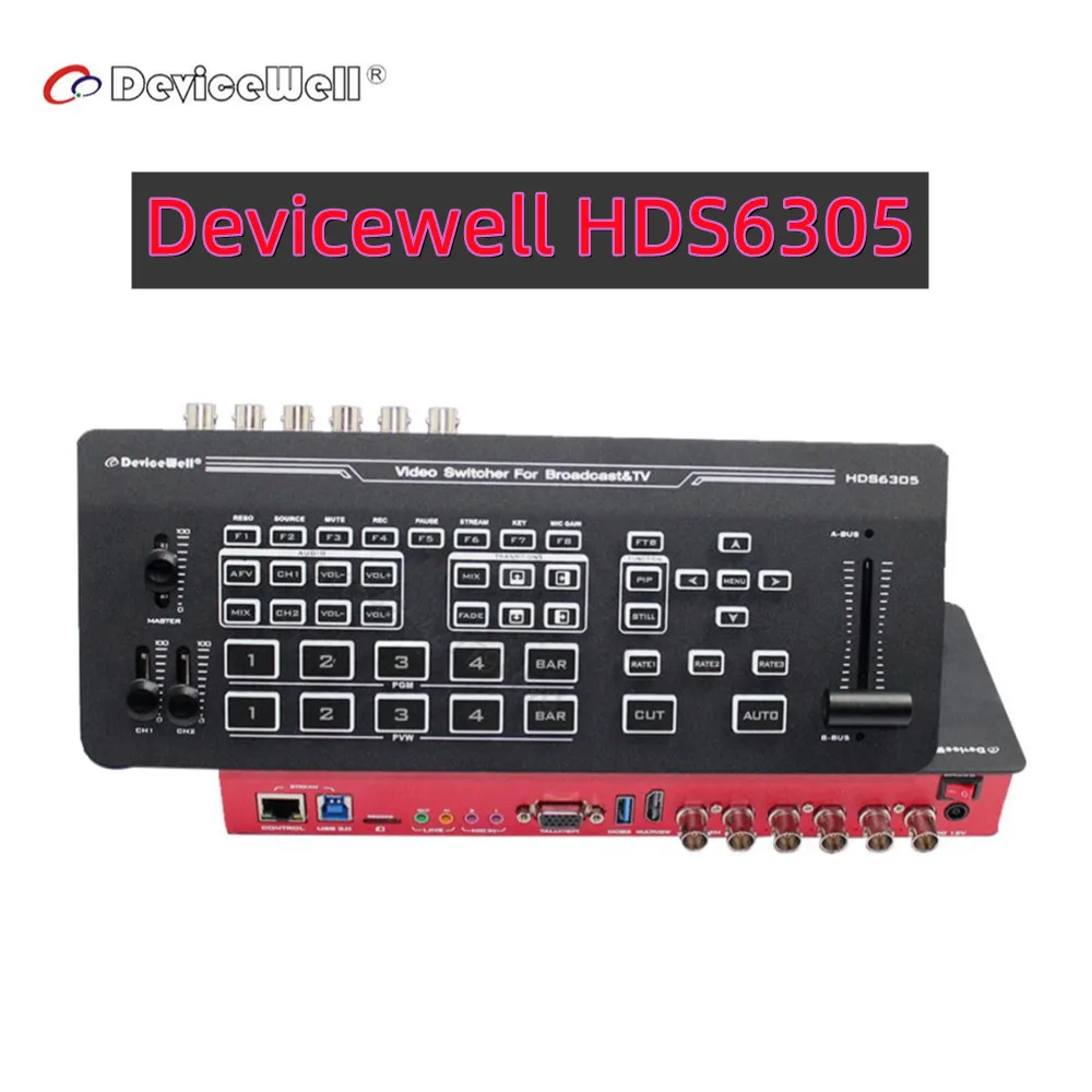 Видеопереключатель Devicewell HDS6305 4 SDI Chrom запись Dual Stream широковещательный USB3.0 HD для трансляции в студии прямой трансляции 
Видеопереключатель Devicewell HDS6305 4 SDI Chrom запись Dual Stream широковещательный USB3.0 HD для трансляции в студии прямой трансляции