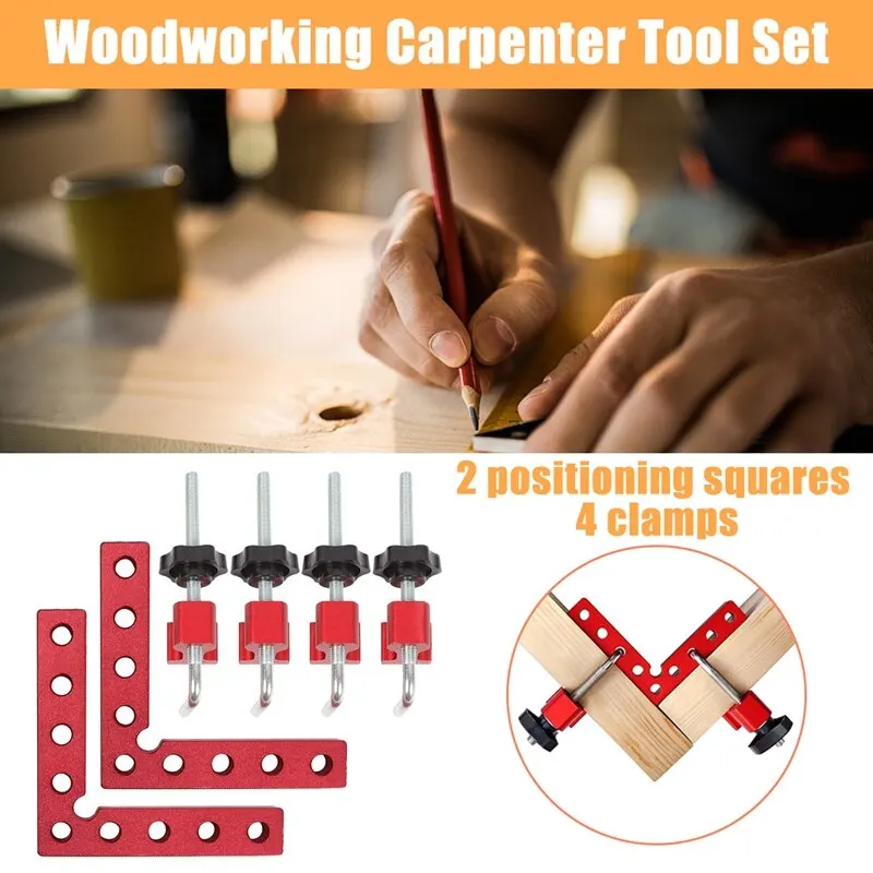 90 Degrees L-Shaped Auxiliary Fixture Precision Clamping Squares Splicing board Positioning Panel Fixed clip Woodworking tools
90 Degrees L-Shaped Auxiliary Fixture Precision Clamping Squares Splicing board Positioning Panel Fixed clip Woodworking tools