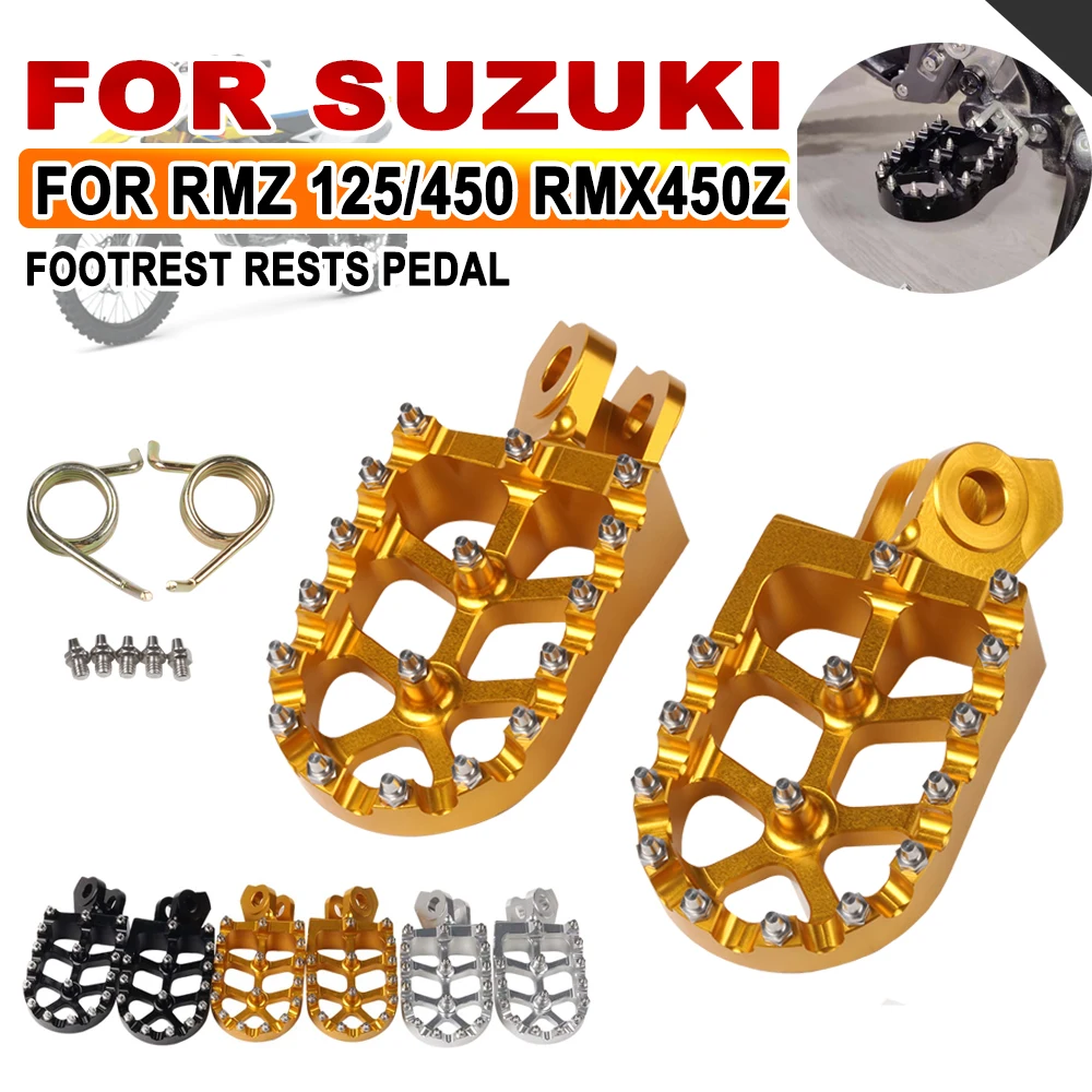 

For Suzuki RMZ250 RMZ450 RMX450Z RMZ 250 RM-Z 450 2018 Motorcycle Accessories Off-Road Motocross Foot Pegs Rests Pedal Footrests