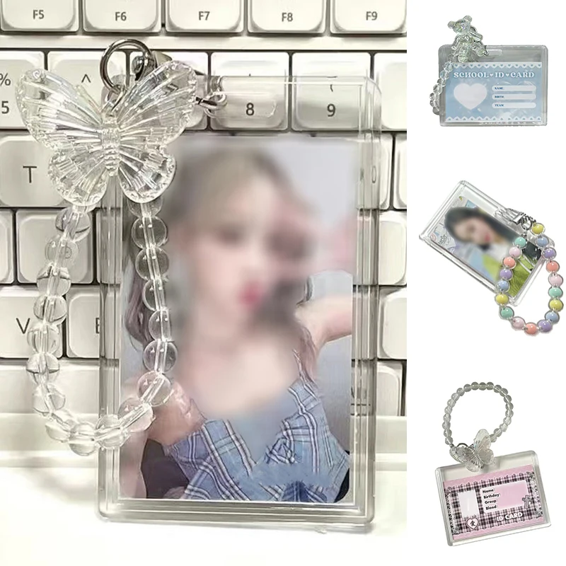 Cute 3 Inch Crystal Butterfly Key Chain Card Sleeve Transparent Horizontal Card Sleeve Vertical Card Sleeve Pendant Card Sleeve
Cute 3 Inch Crystal Butterfly Key Chain Card Sleeve Transparent Horizontal Card Sleeve Vertical Card Sleeve Pendant Card Sleeve