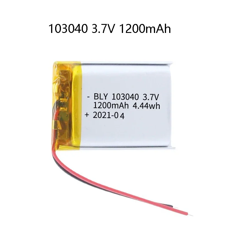 

103040 3.7V 1200mAh Polymer Lithium Rechargeable Battery for GPS navigator MP5 Bluetooth Headset PS4 3.7V 103040 batteries