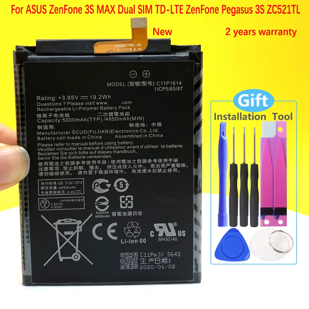 В наличии C11P1614 5000 мАч аккумулятор для ASUS ZenFone 3S MAX с двумя SIM-картами
В наличии C11P1614 5000 мАч аккумулятор для ASUS ZenFone 3S MAX с двумя SIM-картами
