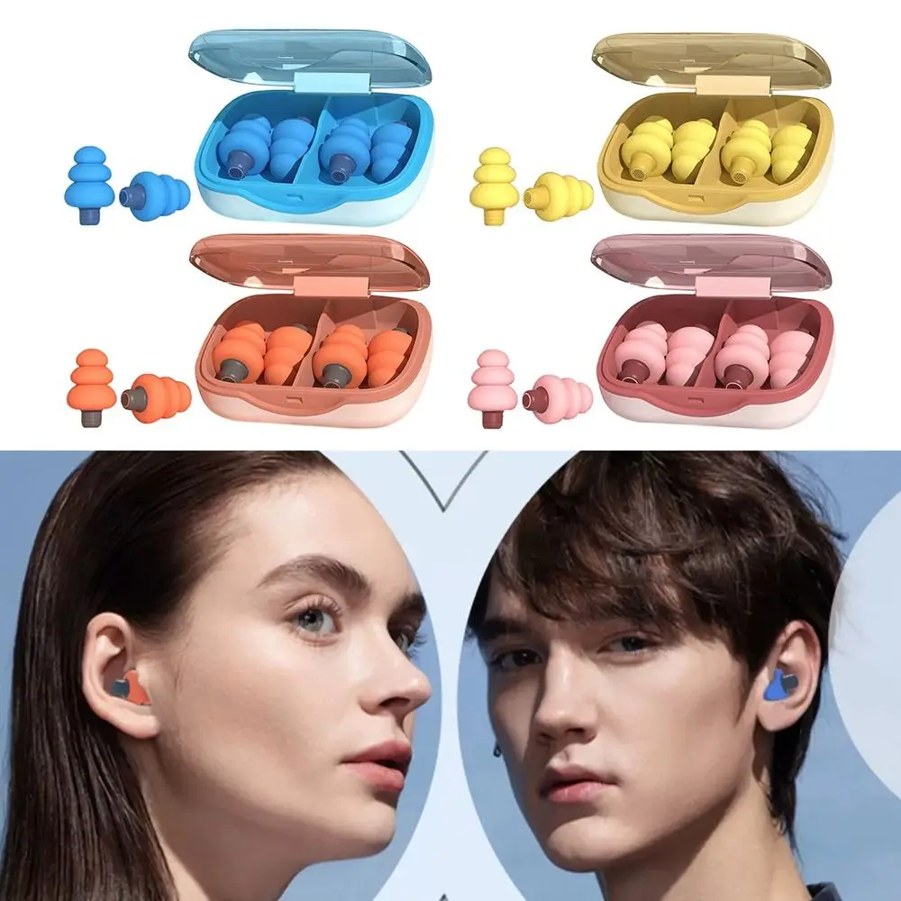 

Silicone Noise Reduction Earplug Sound Insulation Multicolor Anti-noise Ear Plugs Swimming Learning Soundproof Earmuff Unisex