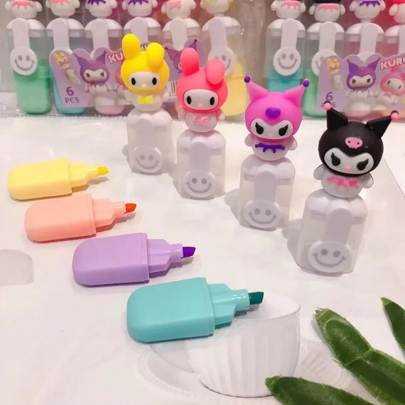 New Sanrio Kuromi My melody anime peripheral cartoon cute 6-color highlighter creative color marker stationery prizes wholesale
New Sanrio Kuromi My melody anime peripheral cartoon cute 6-color highlighter creative color marker stationery prizes wholesale
