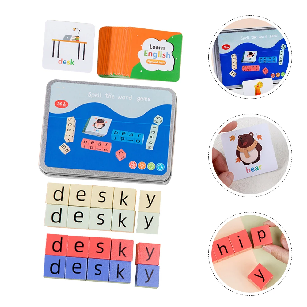 Pinyin Puzzle Toy Kids Toys English Spelling Game Tin Box Child Words Iron Alphabet Wooden Matching Letter Playsets
Pinyin Puzzle Toy Kids Toys English Spelling Game Tin Box Child Words Iron Alphabet Wooden Matching Letter Playsets
