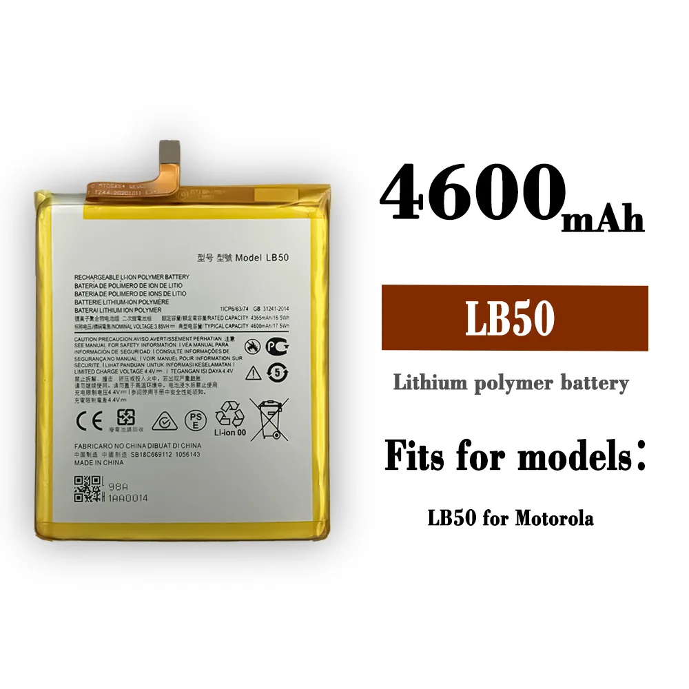 4600mAh High Quality Replacement Battery For Motorola Moto LB50 For Motorola Battery Large Capacity Mobile Phone Lithium Battery
4600mAh High Quality Replacement Battery For Motorola Moto LB50 For Motorola Battery Large Capacity Mobile Phone Lithium Battery