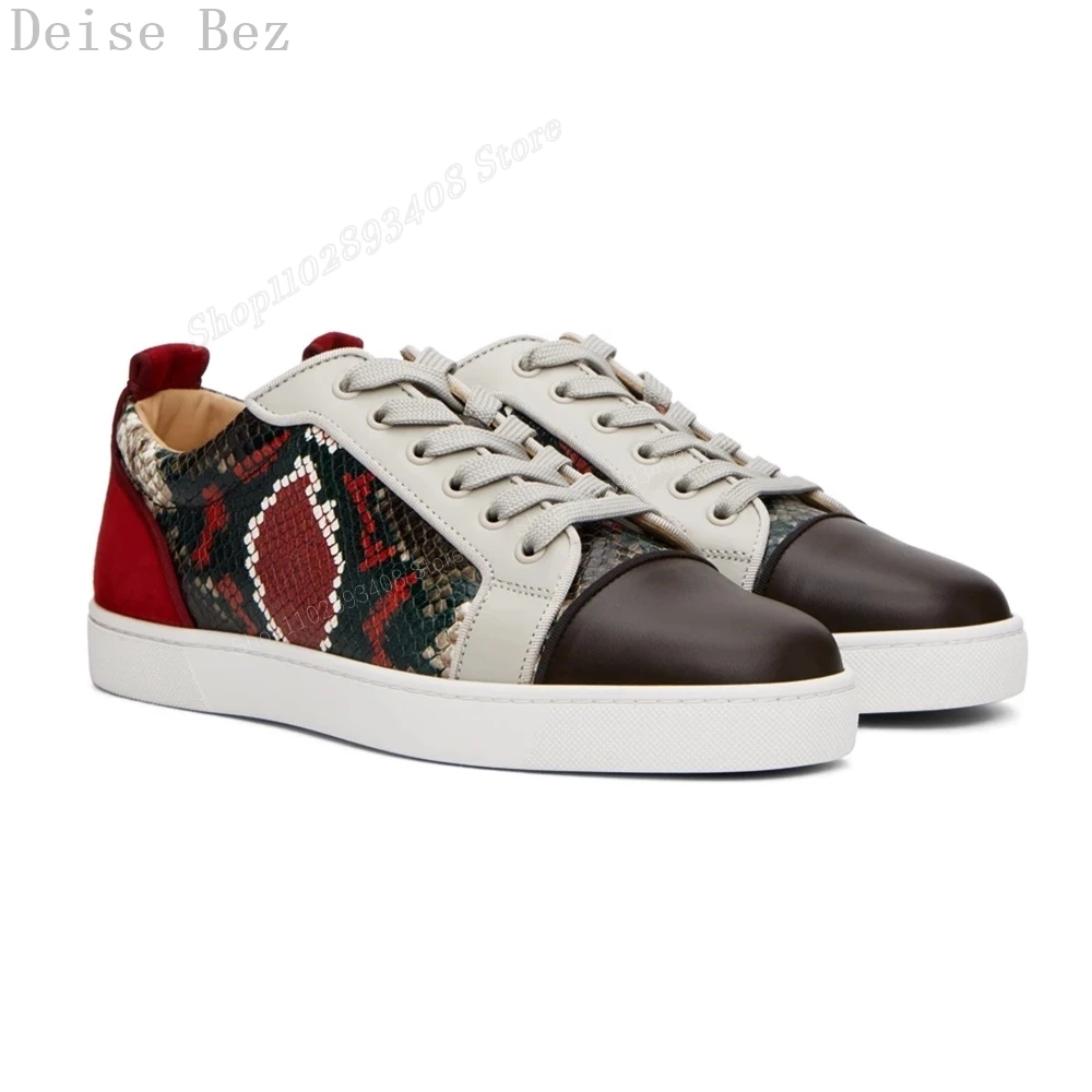 Mutilcolor Snakeprint Pattern Men Sneaker Shoes Lace up Round Toe Leather Flat with Men Shoes 2023 Fashion Zapatillas Mujers
Mutilcolor Snakeprint Pattern Men Sneaker Shoes Lace up Round Toe Leather Flat with Men Shoes 2023 Fashion Zapatillas Mujers