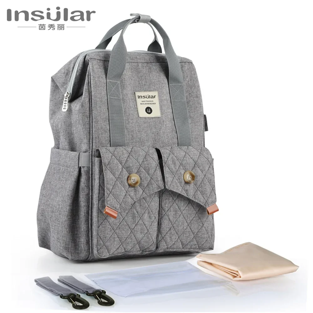 

Handbags Mummy Maternity Diaper Bag Brand Thermal Insulation Travel Backpack Baby Care Baby Bag For Mom Backpacks Women Bags