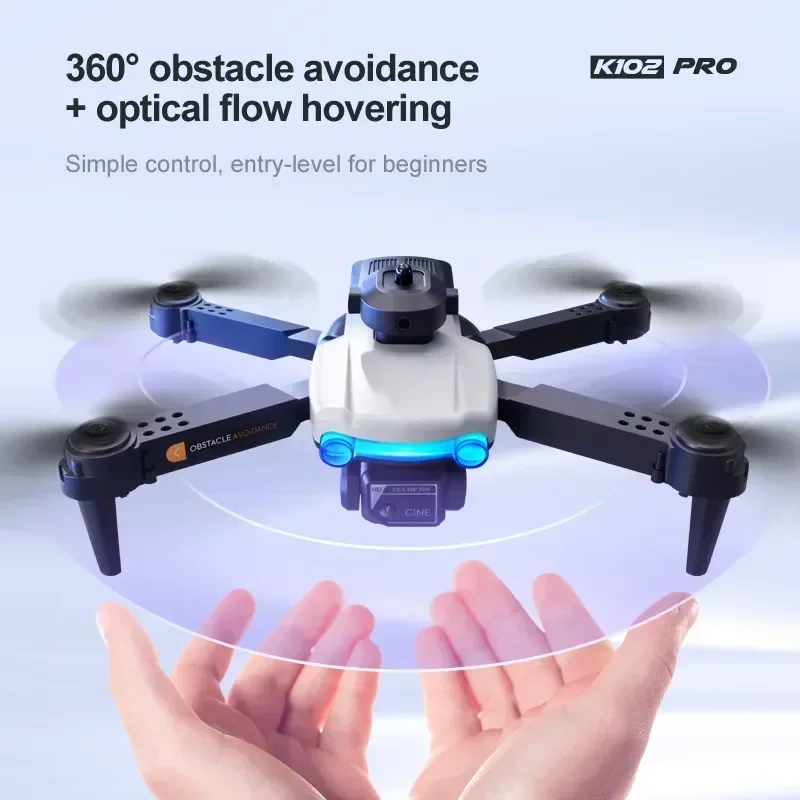 Flow Foldable Plane Professional Dual 4K Camera FPV Obstacle Avoidance Optical Mini Dron Kids Toys K102 Pro
Flow Foldable Plane Professional Dual 4K Camera FPV Obstacle Avoidance Optical Mini Dron Kids Toys K102 Pro