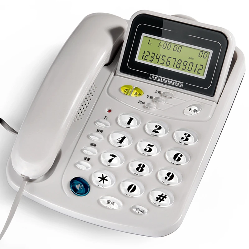 Caller ID Home Landline with Loud Ringtone for Elderly, Corded Desk Phone, Wall Mountable Fixed Landline Telephone
Caller ID Home Landline with Loud Ringtone for Elderly, Corded Desk Phone, Wall Mountable Fixed Landline Telephone