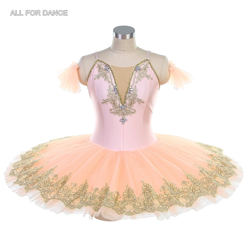 

BLL416 GDC Pale Pink Professional Ballet Tutus Spandex Bodice Ballet Pancake Tutu Costume Ballerina Dress for Child and Adult