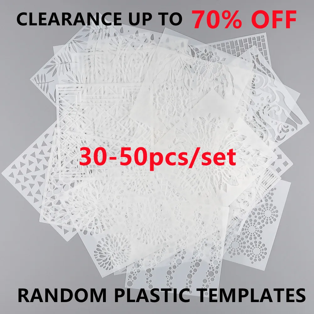 30-50pcs/set Clearance Random Plastic Stencils for DIY Scrapbook Lucky Bag Craft Stencils Worth Twice or Triple What You Pay
30-50pcs/set Clearance Random Plastic Stencils for DIY Scrapbook Lucky Bag Craft Stencils Worth Twice or Triple What You Pay