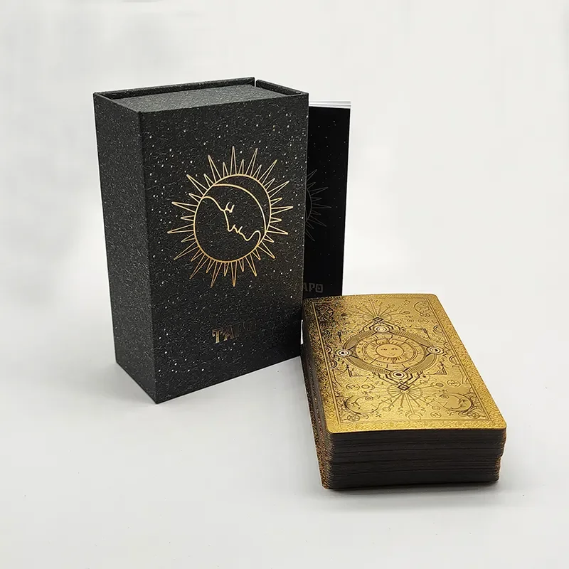 

High Quality Gold Foil Tarot Russian Deluxe Divination Cards Predictive Board Games For Russia Market