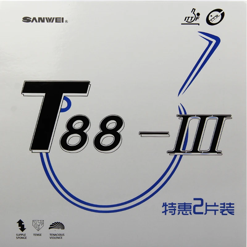 SANWEI T88 III (T88-3) Table Tennis Rubber (Half-sticky, loop) with Sponge Pimples In SANWEI Ping Pong Rubber
SANWEI T88 III (T88-3) Table Tennis Rubber (Half-sticky, loop) with Sponge Pimples In SANWEI Ping Pong Rubber
