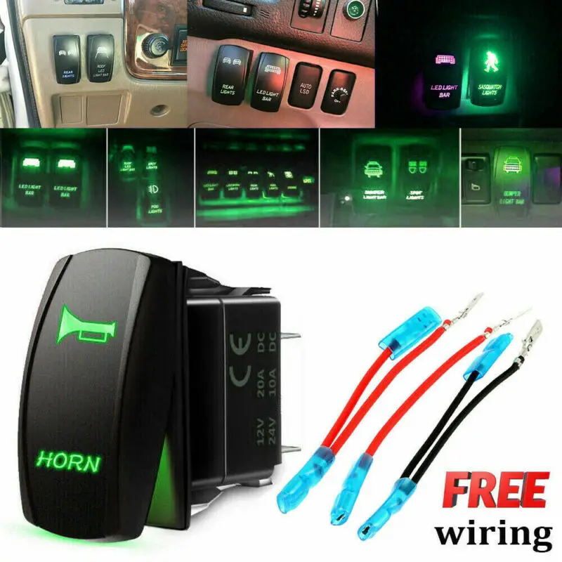 Waterproof Green LED HORN Momentary Toggle Rocker Switch 12V 20A Car Boat Truck Single Pole Double Throw On-off-on Switch,backli
Waterproof Green LED HORN Momentary Toggle Rocker Switch 12V 20A Car Boat Truck Single Pole Double Throw On-off-on Switch,backli