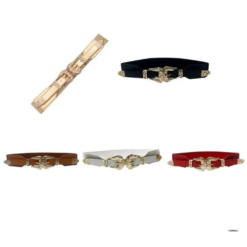 Women Corset Belt Carved HollowOut Elastic Waist Belt Double Buckle Belt Dress Accessories Waspie Belt Vintage Lady Belt
Women Corset Belt Carved HollowOut Elastic Waist Belt Double Buckle Belt Dress Accessories Waspie Belt Vintage Lady Belt