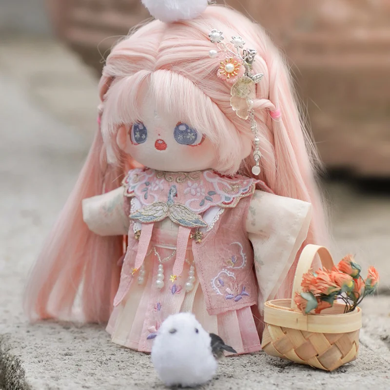 Ручная работа, 5 шт./компл., традиционная китайская одежда Hanfu 20 см, без атрибутов, кукольная одежда, плюшевый костюм