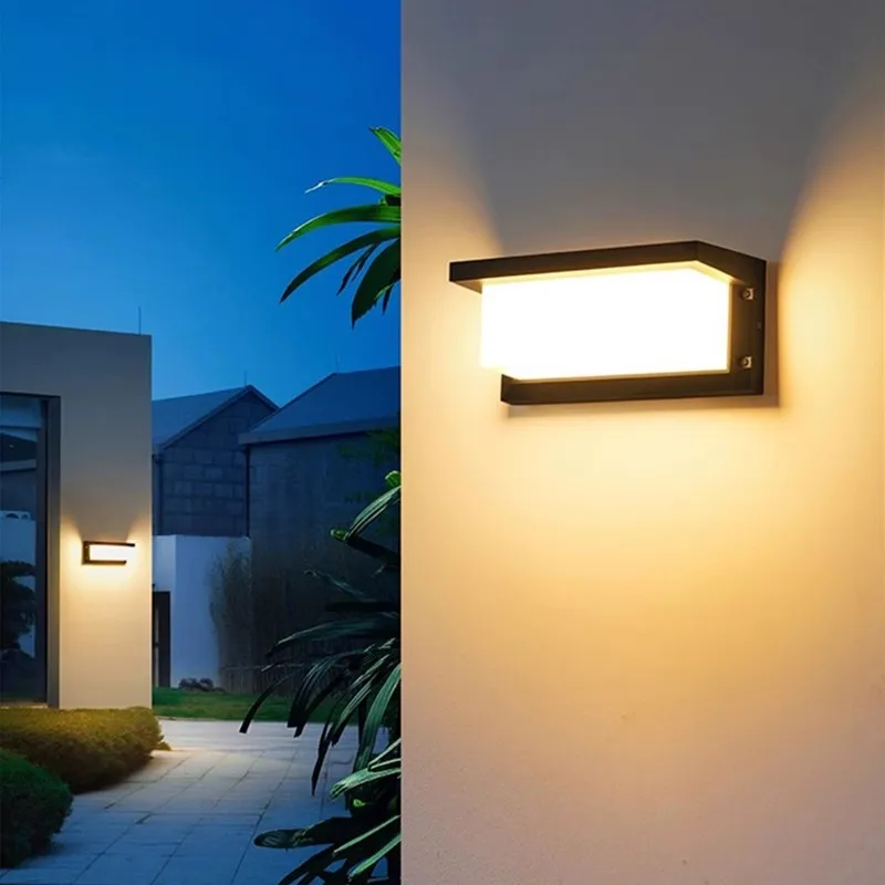 

Наружный светодиодный настенный светильник водонепроницаемые комнатные современные минималистичные светильники для сада, виллы, прохода, балкона, стен, лампы для спальни, бра в скандинавском стиле