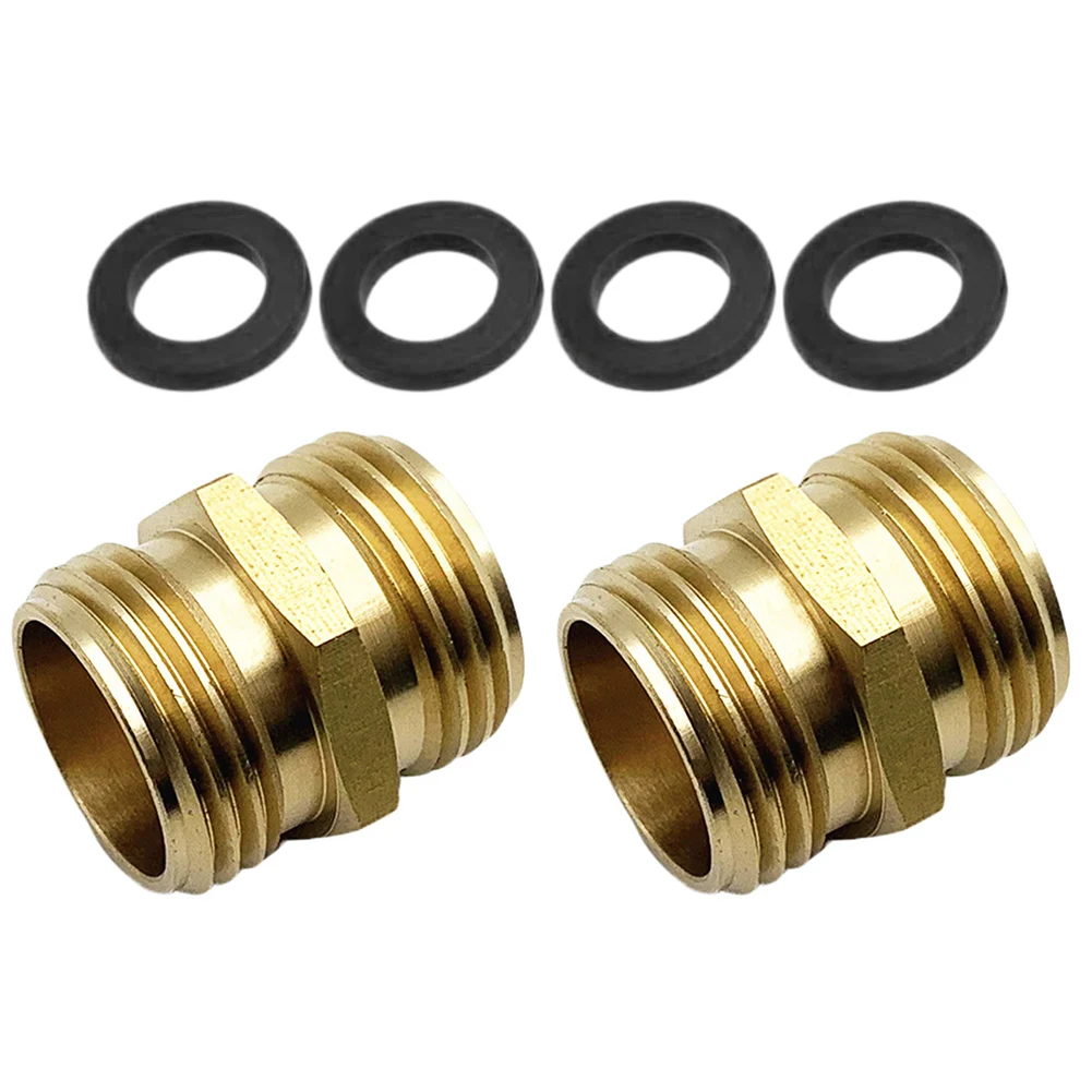 Enjoy Secure Connection with Brass Garden Hose Adapter Leak Proof and Durable Double Male Quick Connector 3/4 Inch 2 Pack
Enjoy Secure Connection with Brass Garden Hose Adapter Leak Proof and Durable Double Male Quick Connector 3/4 Inch 2 Pack