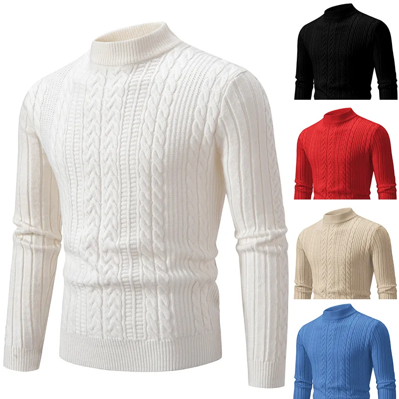 Autumn Men Turtleneck Sweaters Pullovers Knitted Tops Classic Solid Color Sweater for Korean Men Clothing
Autumn Men Turtleneck Sweaters Pullovers Knitted Tops Classic Solid Color Sweater for Korean Men Clothing