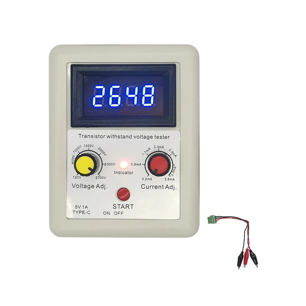 Voltage Capability IGBT Transistor Tester Diode MOS Triode LED Voltage Testing Tool Withstand Voltage Tester White+Blue
Voltage Capability IGBT Transistor Tester Diode MOS Triode LED Voltage Testing Tool Withstand Voltage Tester White+Blue