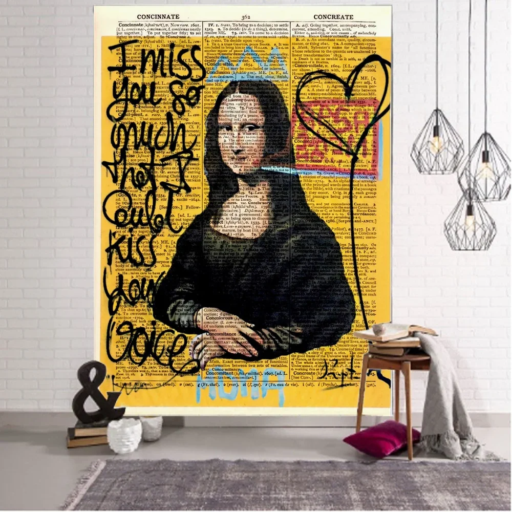 Mona Lisa Decorative Tapestry Mandala Boho Hippie Wall Decor Tapestry Wall Covering Home Decor Cute Room Decor Tapestry 
Mona Lisa Decorative Tapestry Mandala Boho Hippie Wall Decor Tapestry Wall Covering Home Decor Cute Room Decor Tapestry