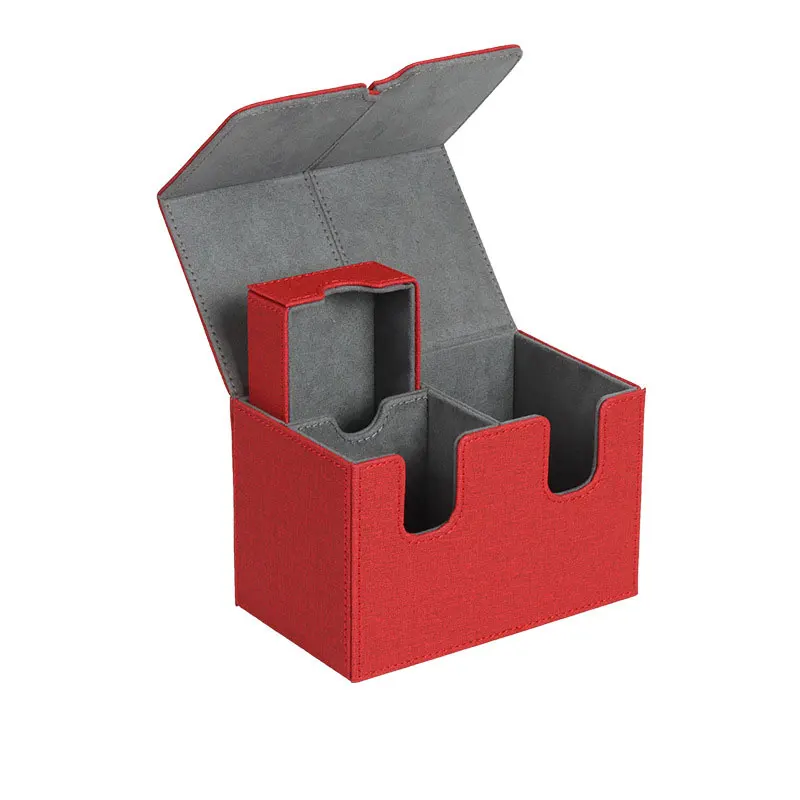 Deck Card Boxes Double Sleeved Compatible with MTG TCG CCG Decks Flip Storage Card Deck Carrying Case with Dice Tray Deck Holder
Deck Card Boxes Double Sleeved Compatible with MTG TCG CCG Decks Flip Storage Card Deck Carrying Case with Dice Tray Deck Holder