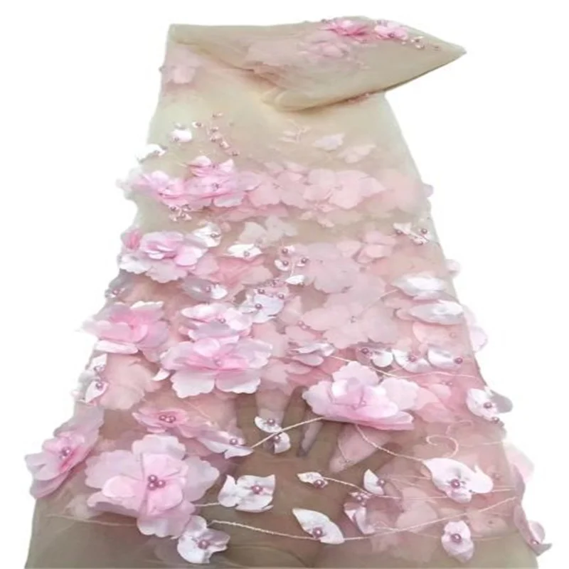 Pink African Lace Fabric 3d flower High Quality Embroidery Net Lace Beads Fabric For Wedding Red Blue French Tulle Lace Fabric
Pink African Lace Fabric 3d flower High Quality Embroidery Net Lace Beads Fabric For Wedding Red Blue French Tulle Lace Fabric