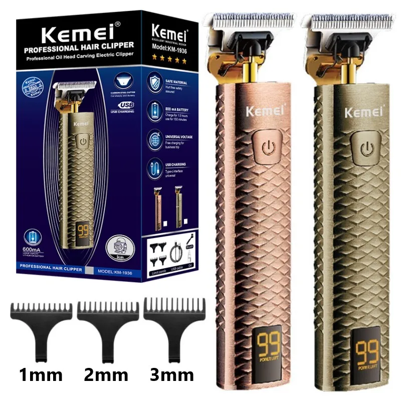 Kemei 1936 Metal Shell Beard Hair Clipper For Men Rechargeable Electric Hair Trimmer Barber Hair Cutting Machine Lithium Battery
Kemei 1936 Metal Shell Beard Hair Clipper For Men Rechargeable Electric Hair Trimmer Barber Hair Cutting Machine Lithium Battery
