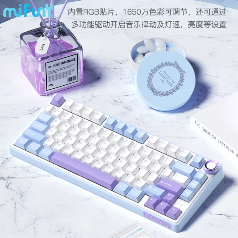 

MiFuny RKR75 Wireless Mechanical Keyboard Bluetooth Tri Mode Hot Swap RGB Customized Gasket 81 Keys Esports Gaming Keyboards