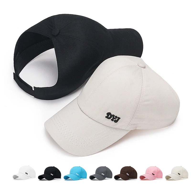 

New Summer Ponytail Sun Caps Women Outdoor Baseball Cap Hat Female Cool Sport Golf Tennis Sun Visor Half-empty Peaked Hat Lady