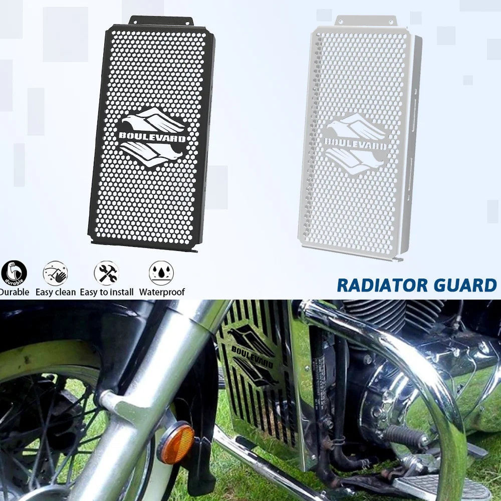 

For Suzuki Motorcycle Radiator Grille Cover Guard Protection Intruder VL800 Volusia 2001-2004 Boulevard C50 M50 2005-2024 2023