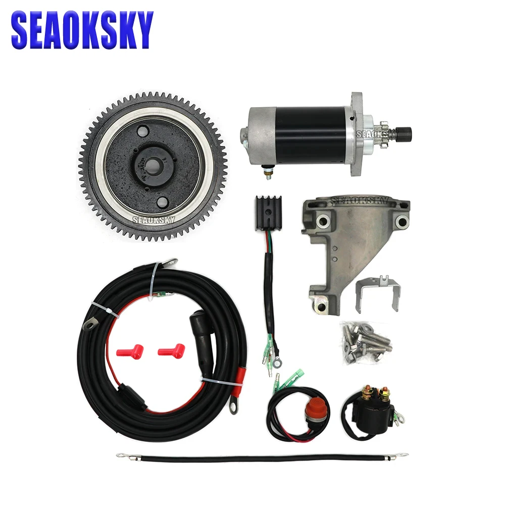 

Outboard motor Rear Control Change to Electric Start Engine Kit for YAMAHA 4 stroke 9.9HP Outboard Motor(New Style)