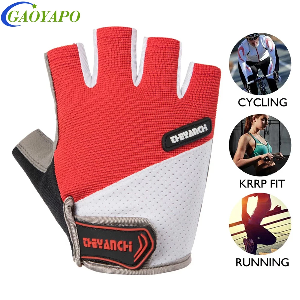 

1Pair Cycling Gloves Wrist Support Gym Gloves for Men Women with Shock-Absorbing Pad - Workout Gloves for Weightlifting,Pull-ups