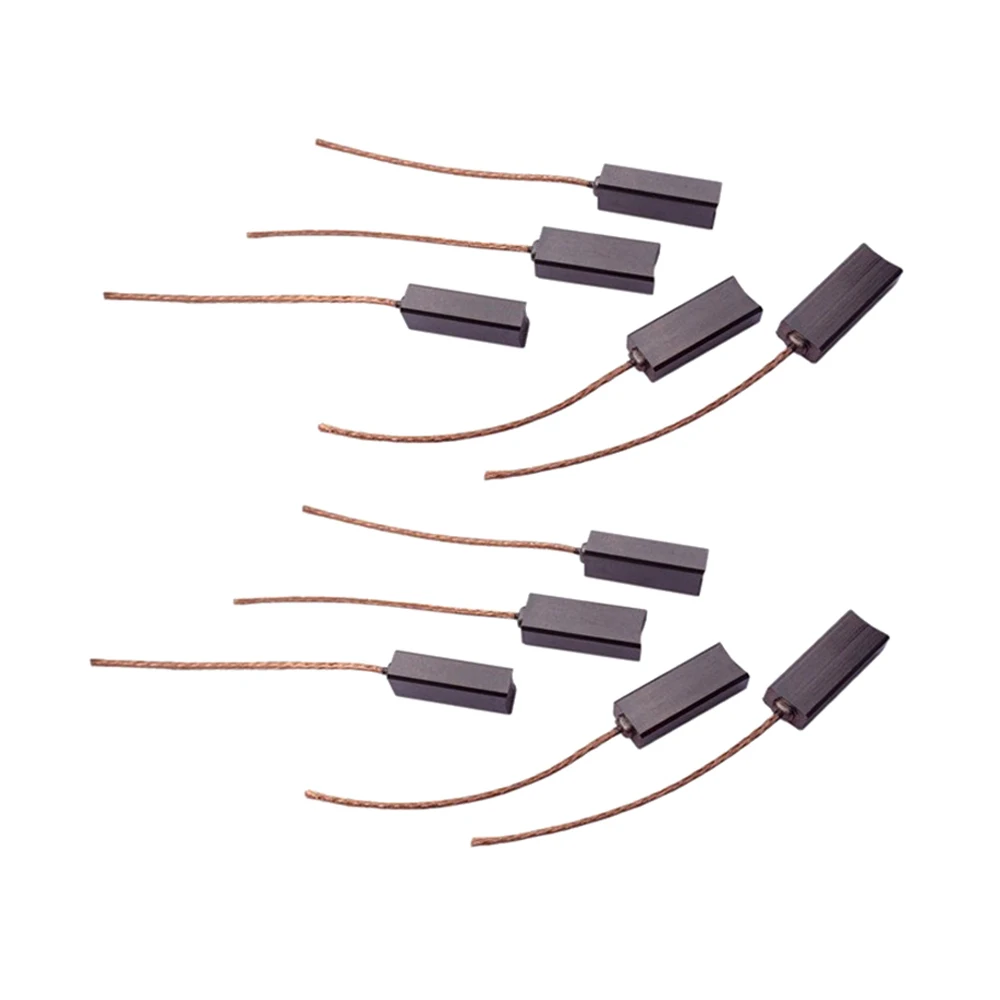 

10Pcs 4.5x6.5x20mm Carbon Brushes Wire Leads Generator Motor Brush For Generic Electric Motor Replacement Graphite Copper Spare