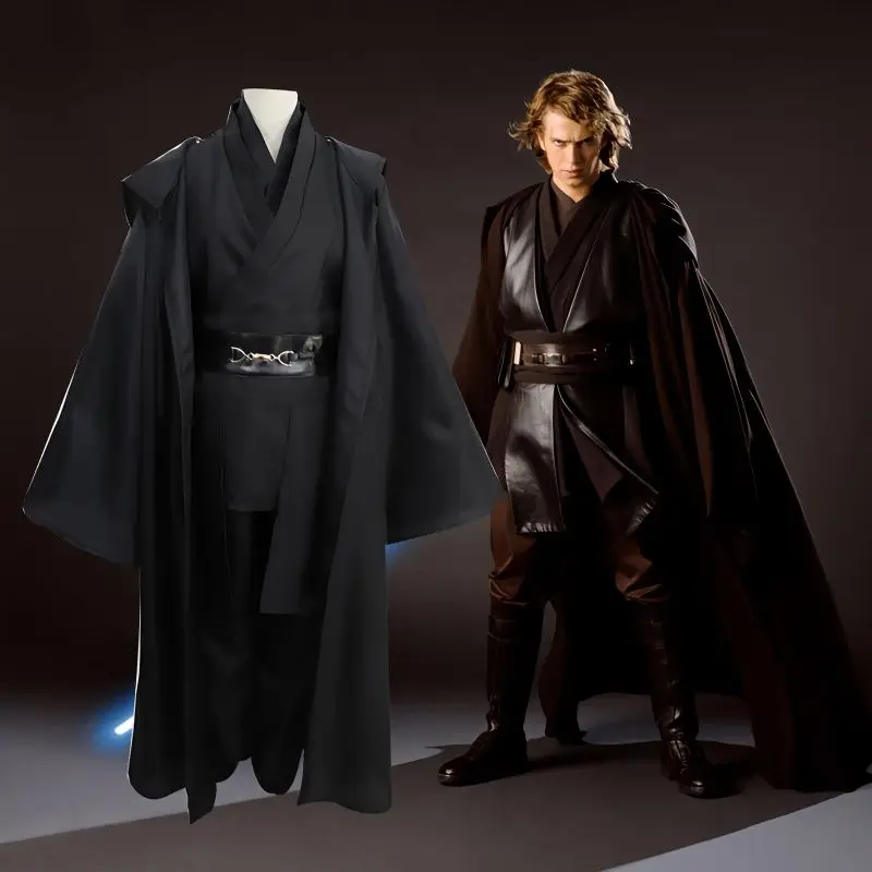 

Star Wars Jedi Knight Cosplay Costume Obi-Wan Keno Skywalker Cape Cloak Men Women Adult Children Line Up Performance Costume