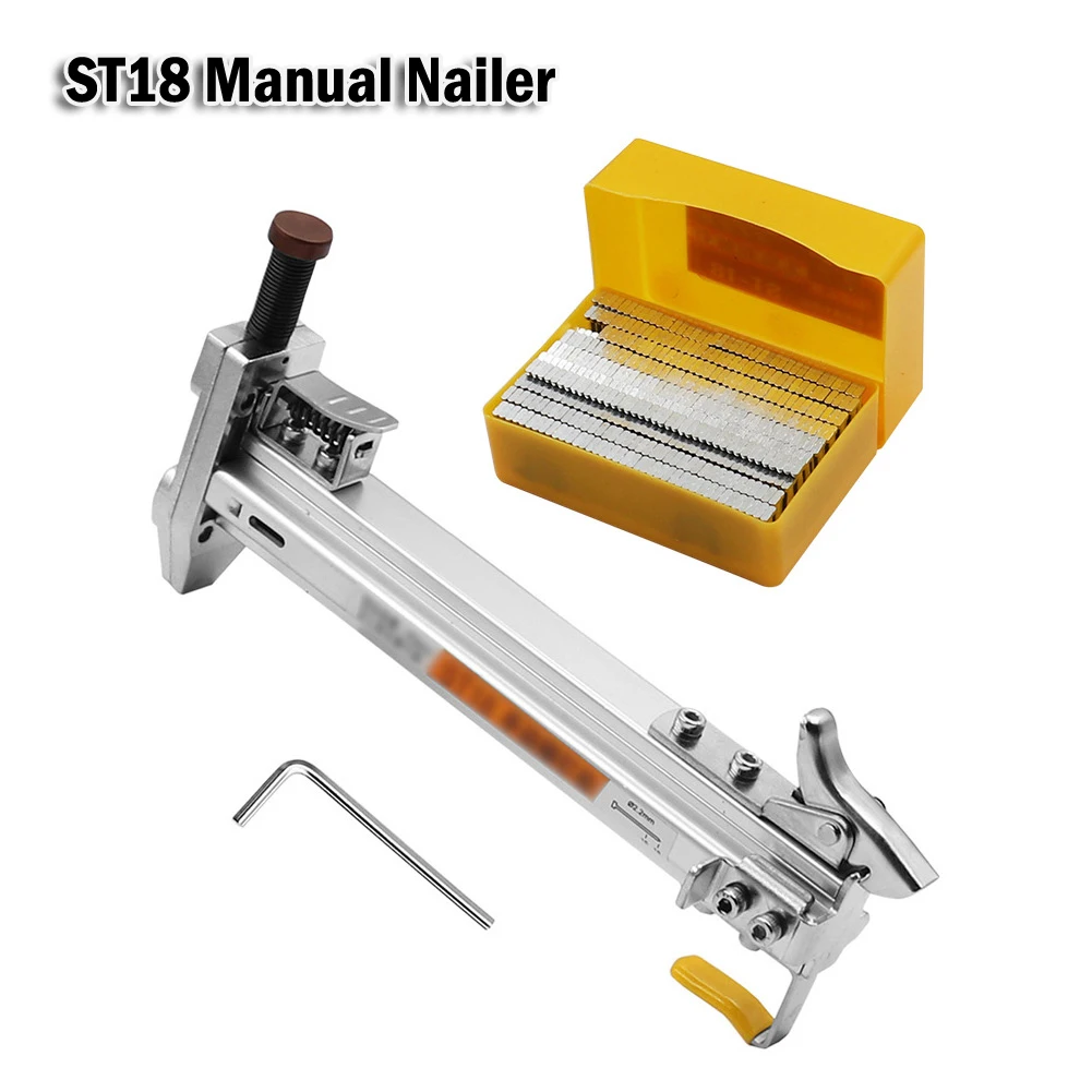 Steel Nail-Gun Manual Nailer For Flooring Nails ST18-Semi Automatic Straight Nailing Tool Full Automatic Concrete Nail Gun Slot
Steel Nail-Gun Manual Nailer For Flooring Nails ST18-Semi Automatic Straight Nailing Tool Full Automatic Concrete Nail Gun Slot