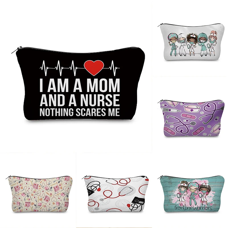 Cartoon Dentist Cosmetic Bags Nurse Print Makeup Pouch Trendy Women Designer Bag Multifunction Toiletry Organizer Pencil Cases
Cartoon Dentist Cosmetic Bags Nurse Print Makeup Pouch Trendy Women Designer Bag Multifunction Toiletry Organizer Pencil Cases