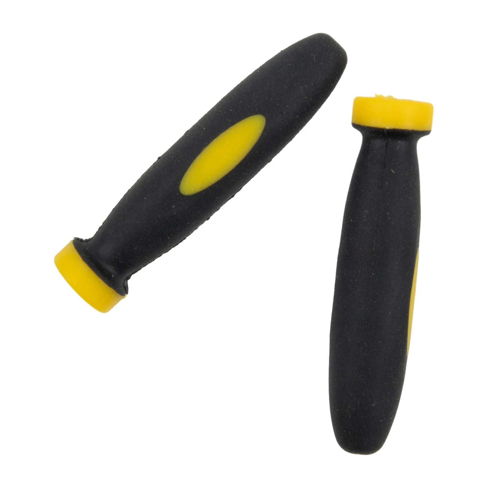 

10pcs Rubber File Handles 2.36x0.19inch 3mm Hole Diameter Black Yellow Workshop Equipment Hand Tools Files Handle Supplies