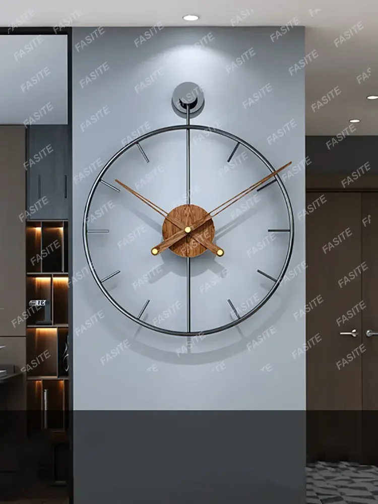 

Luxury Large Wall Clock Modern Metal Wood Silent Watches Mechanism Clocks Wall Home Decor Living Room Decoration Gift Ideas