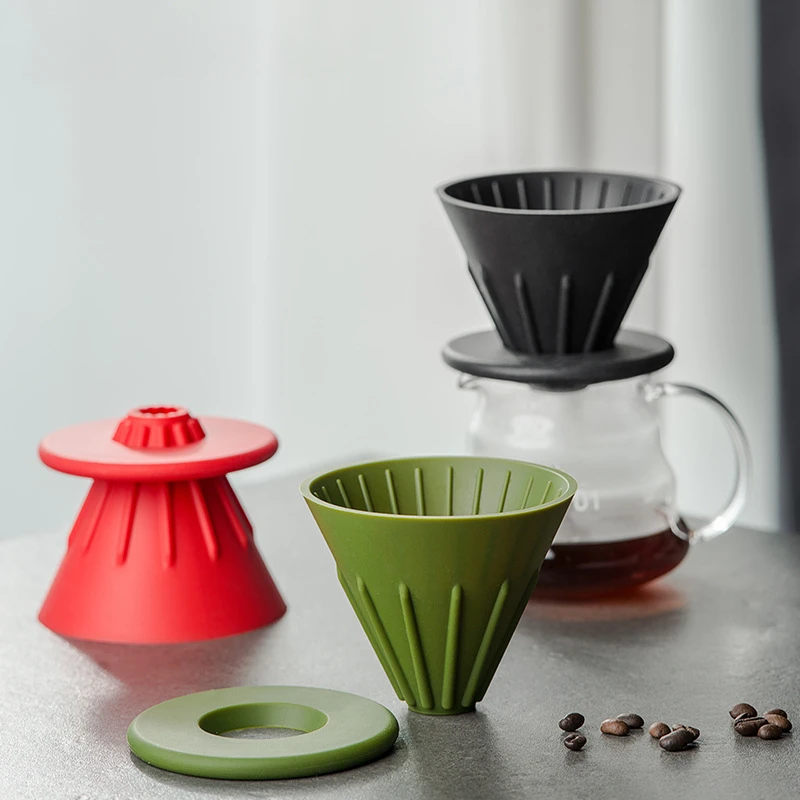Food grade silicone coffee filter cup portable outdoor handmade brewed coffee drip filter V60 conical coffee matching equipment
Food grade silicone coffee filter cup portable outdoor handmade brewed coffee drip filter V60 conical coffee matching equipment