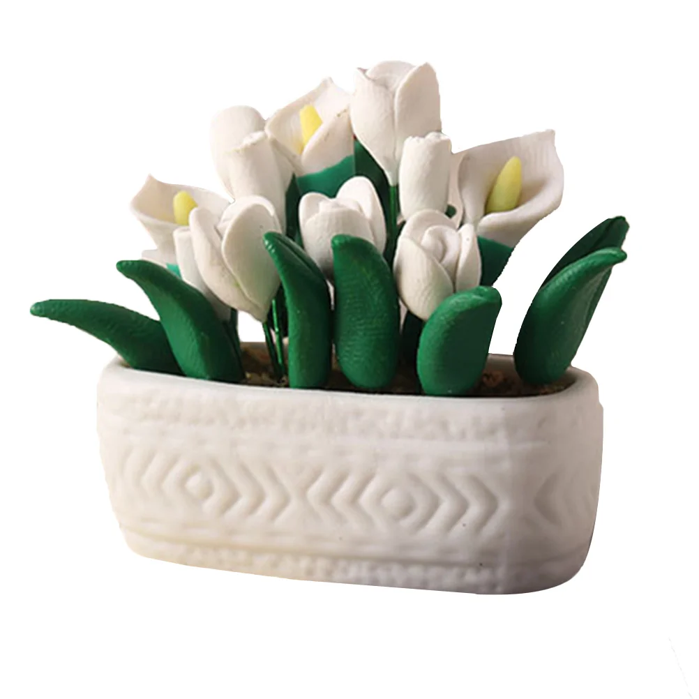Lily Potted Plant Home Decor Miniature Simulation Bonsai Model Crafts Adorn Plants Resin Tiny 
Lily Potted Plant Home Decor Miniature Simulation Bonsai Model Crafts Adorn Plants Resin Tiny