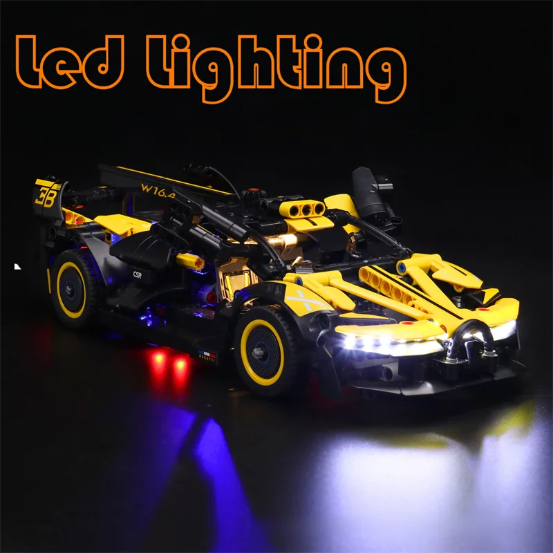 Осветительный комплект для автомобиля Technic 42151 Bolideding, модель спортивного гоночного автомобиля, не включает Строительные блоки (только светодиодный фонарь)
Осветительный комплект для автомобиля Technic 42151 Bolideding, модель спортивного гоночного автомобиля, не включает Строительные блоки (только светодиодный фонарь)