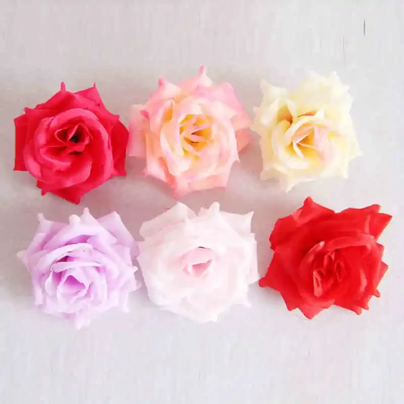 

Six-color single rose head Valentine's day roses Wedding scene arrangement Wedding room living room decoration