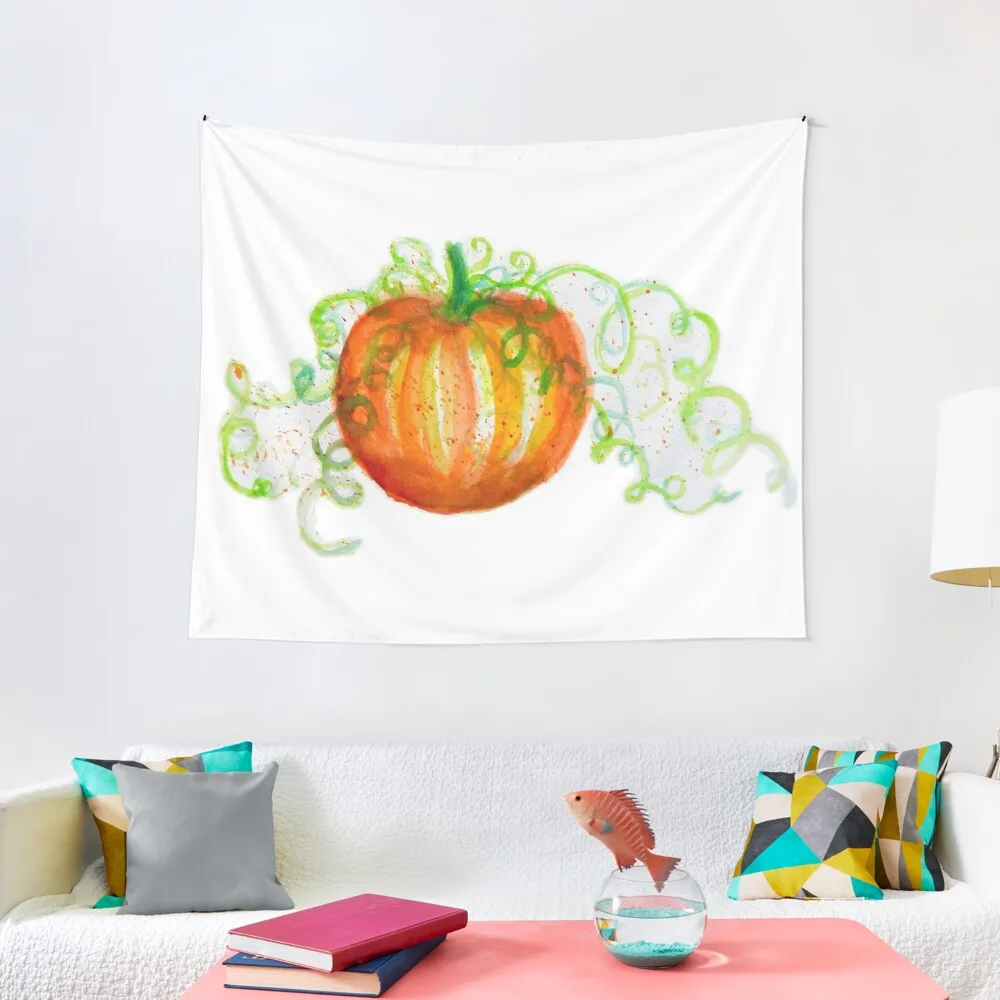 

Hand painted watercolor pumpkin Tapestry Wall Coverings Bedroom Deco Room Decorations Aesthetics