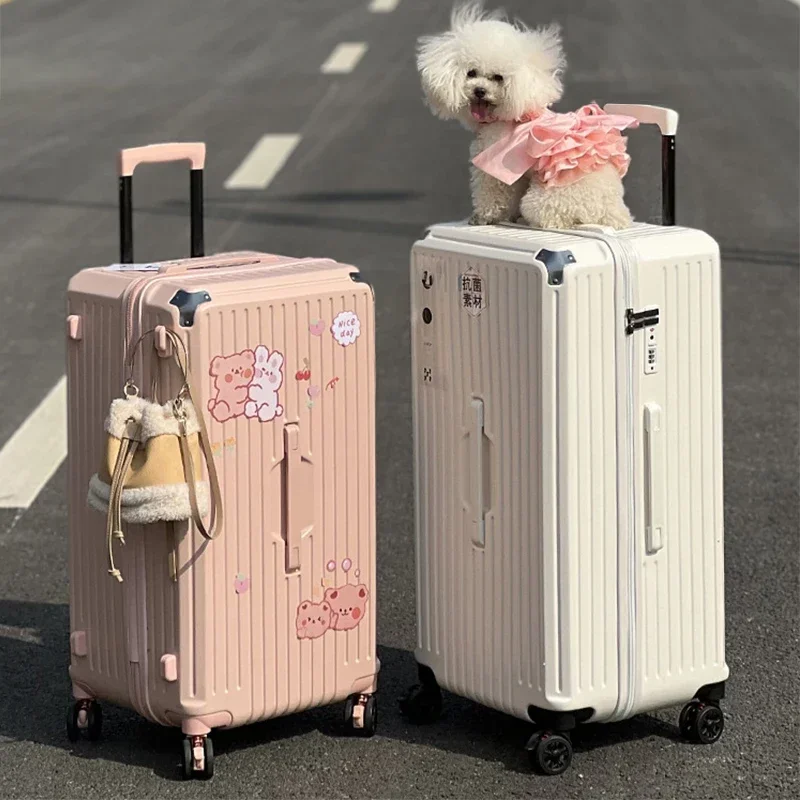 

Large Capacity Password Suitcase 20/24/30" inch Rolling Luggage Men Brakes Universal Wheel Cabin Trolley Case Women Travel Bag