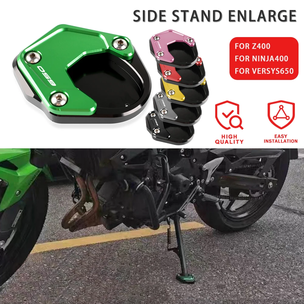 

Motorcycle Side Stand Enlarger Sled Sidestand Kickstand Foot Pad For Kawasaki Versys650 VERSYS 650 2010-2019 2020 2021 2022 2023