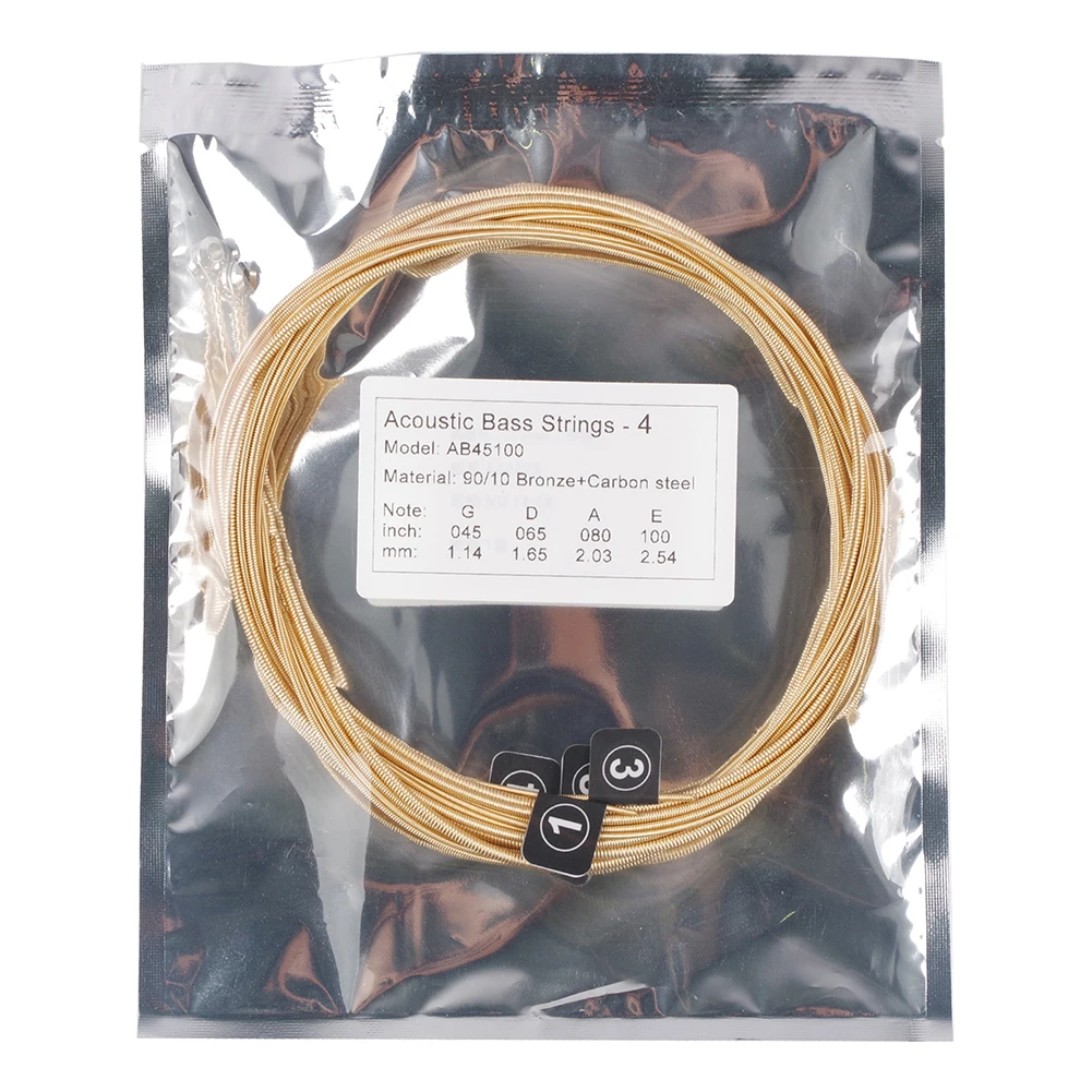 45-10 Gauge Acoustic Bass Strings Carbon Steel Core Guitars Replacement Accessories Musical Instruments Guitar Part
45-10 Gauge Acoustic Bass Strings Carbon Steel Core Guitars Replacement Accessories Musical Instruments Guitar Part